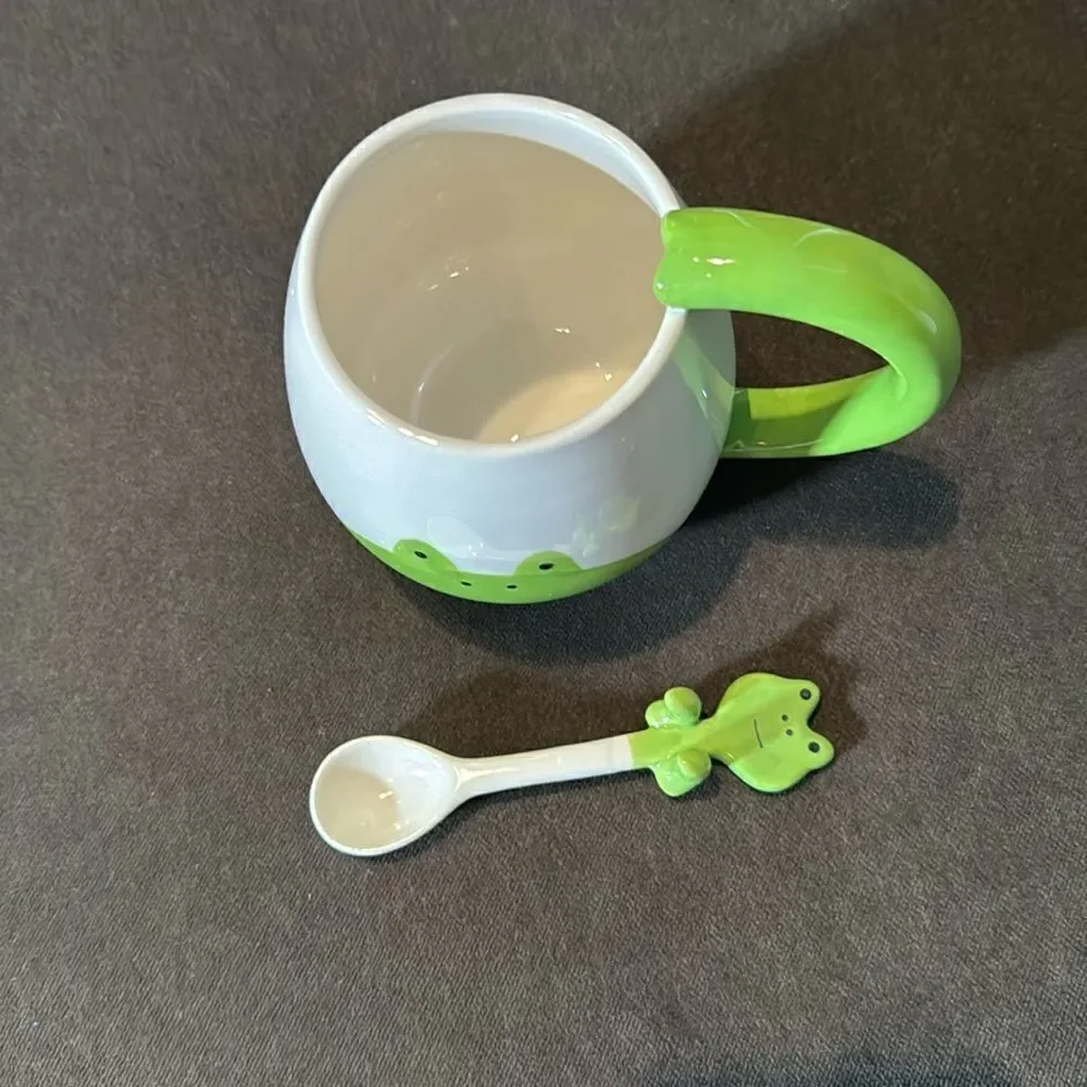 Frog Mug and Spoon Gift Set 15oz NEW